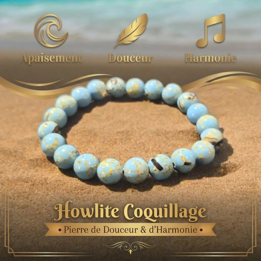 Bracelet en Howlite La Boutique du Dragon