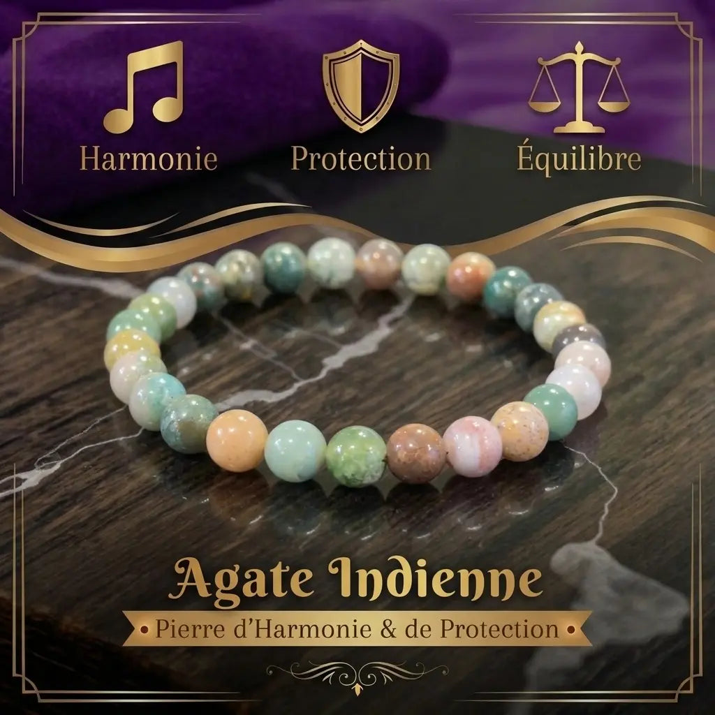 Bracelet Agate Indienne La Boutique du Dragon