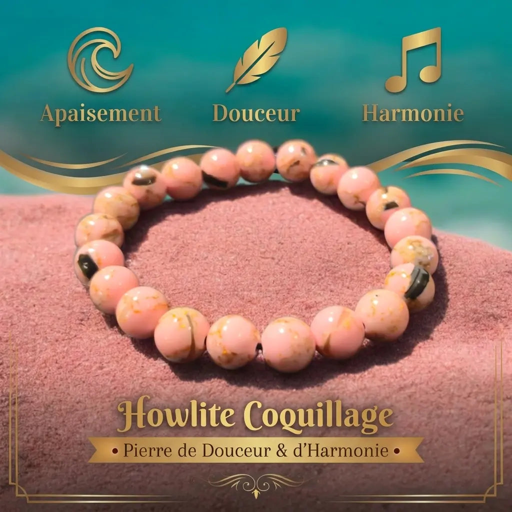 Bracelet en Howlite La Boutique du Dragon