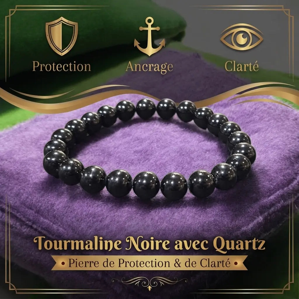 Bracelet en Tourmaline Noire La Boutique du Dragon