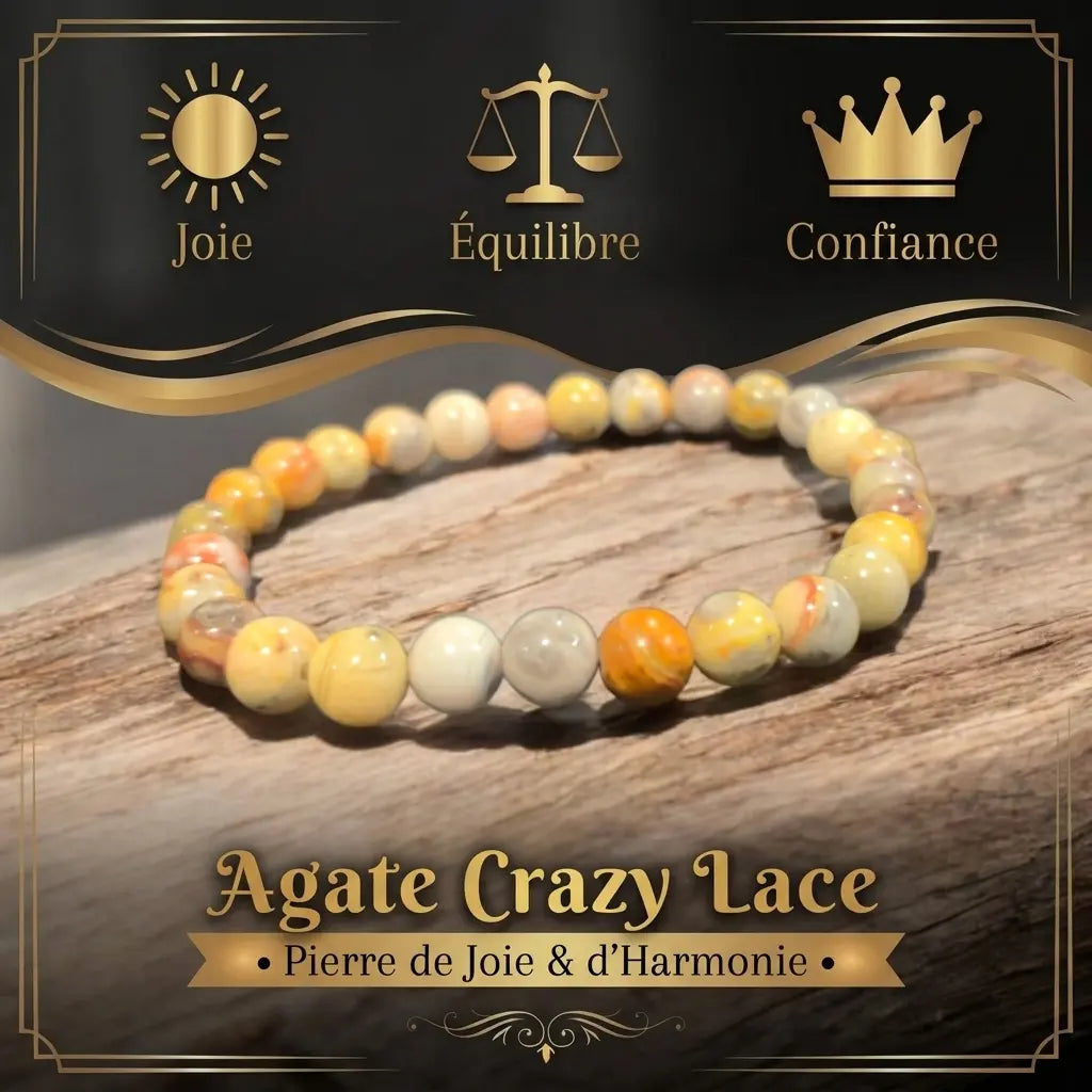 Bracelet Agate Crazy Lace La Boutique du Dragon