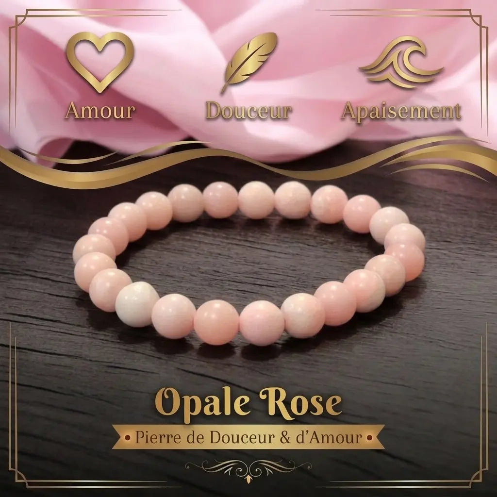 Bracelet en Opale Rose La Boutique du Dragon