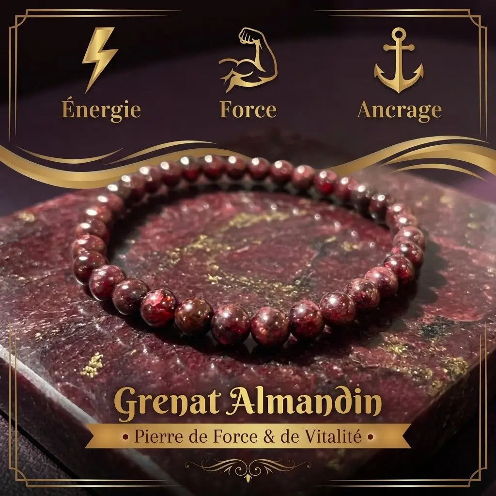Bracelet en Grenat La Boutique du Dragon