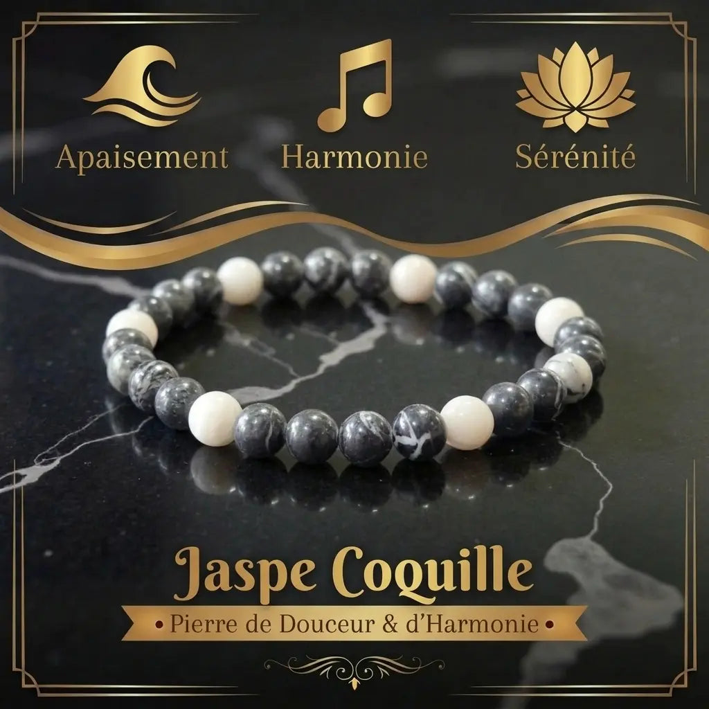 Bracelet en Jaspe Coquille La Boutique du Dragon