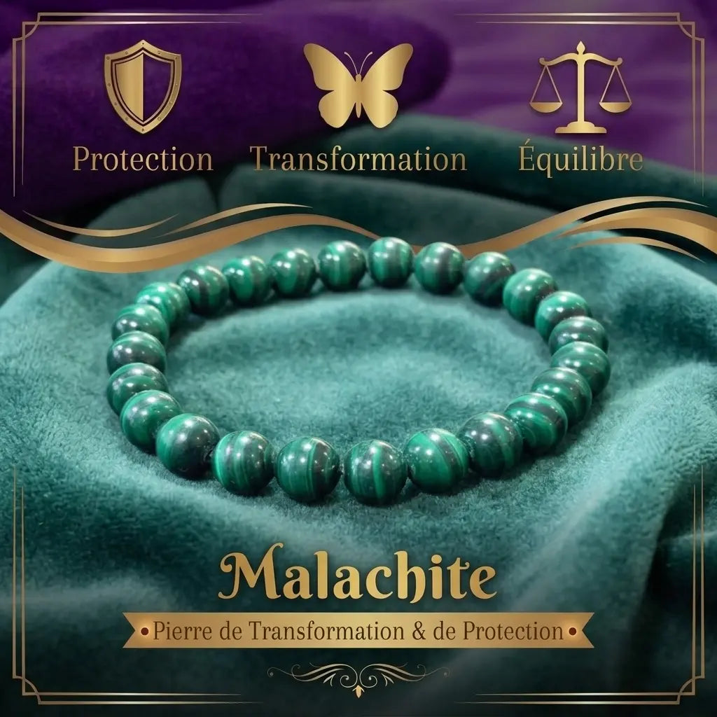Bracelet en Malachite La Boutique du Dragon