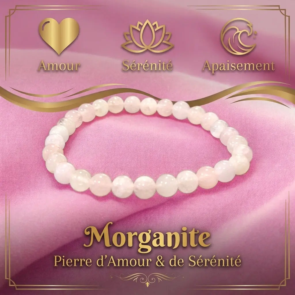 Bracelet en Morganite La Boutique du Dragon