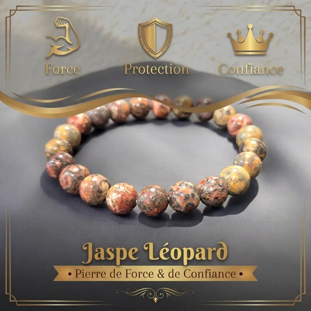 Bracelet en Jaspe Léopard La Boutique du Dragon