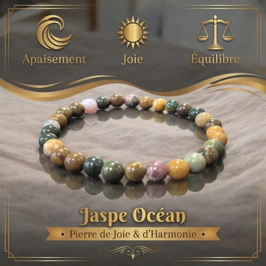 Bracelet en Jaspe Océan La Boutique du Dragon