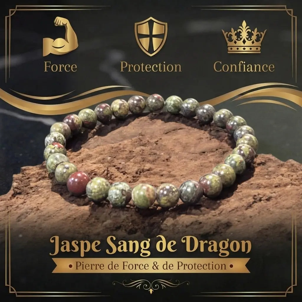 Bracelet en Jaspe Sang de Dragon La Boutique du Dragon