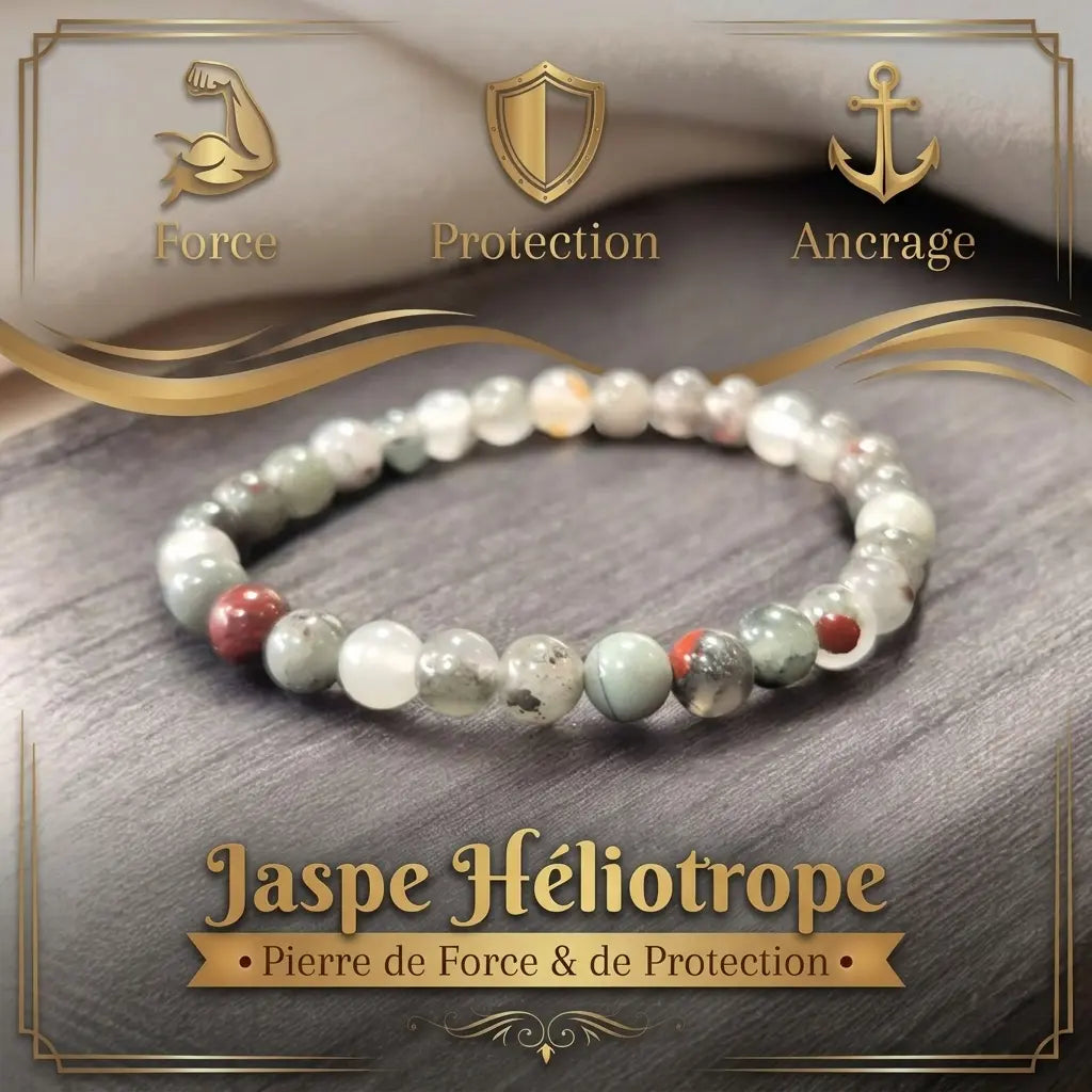 Bracelet en Jaspe Héliotrope La Boutique du Dragon