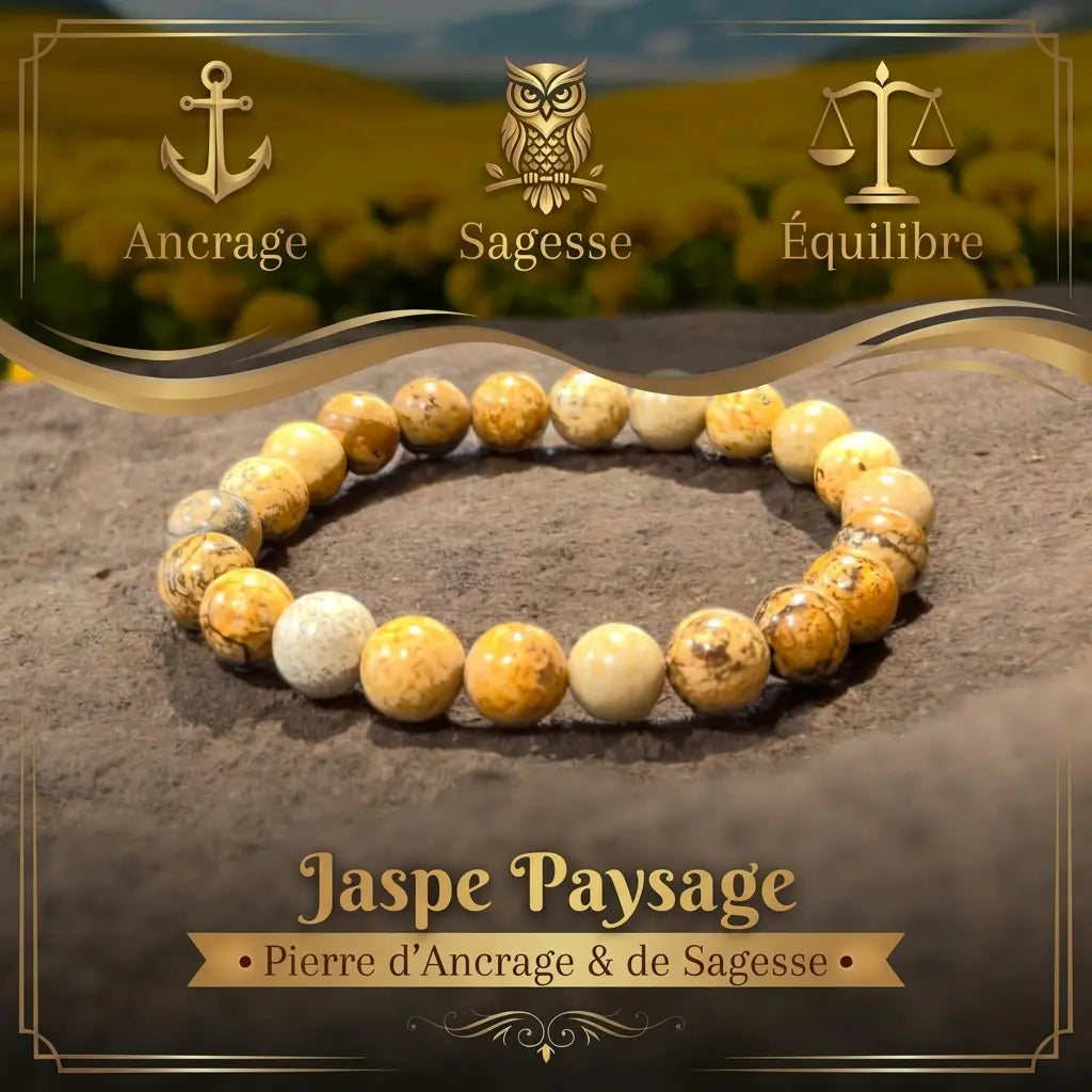 Bracelet en Jaspe Paysage La Boutique du Dragon