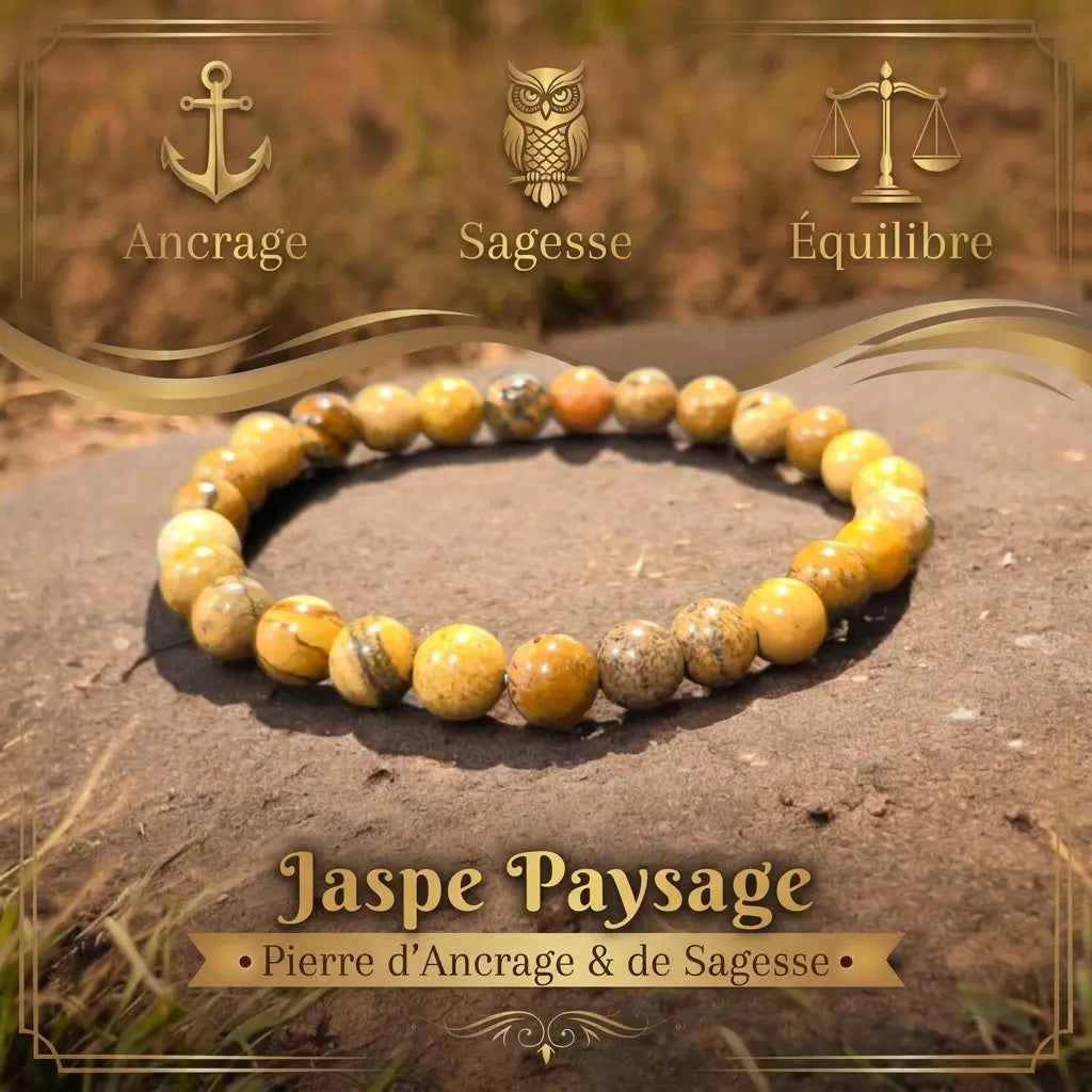 Bracelet en Jaspe Paysage La Boutique du Dragon