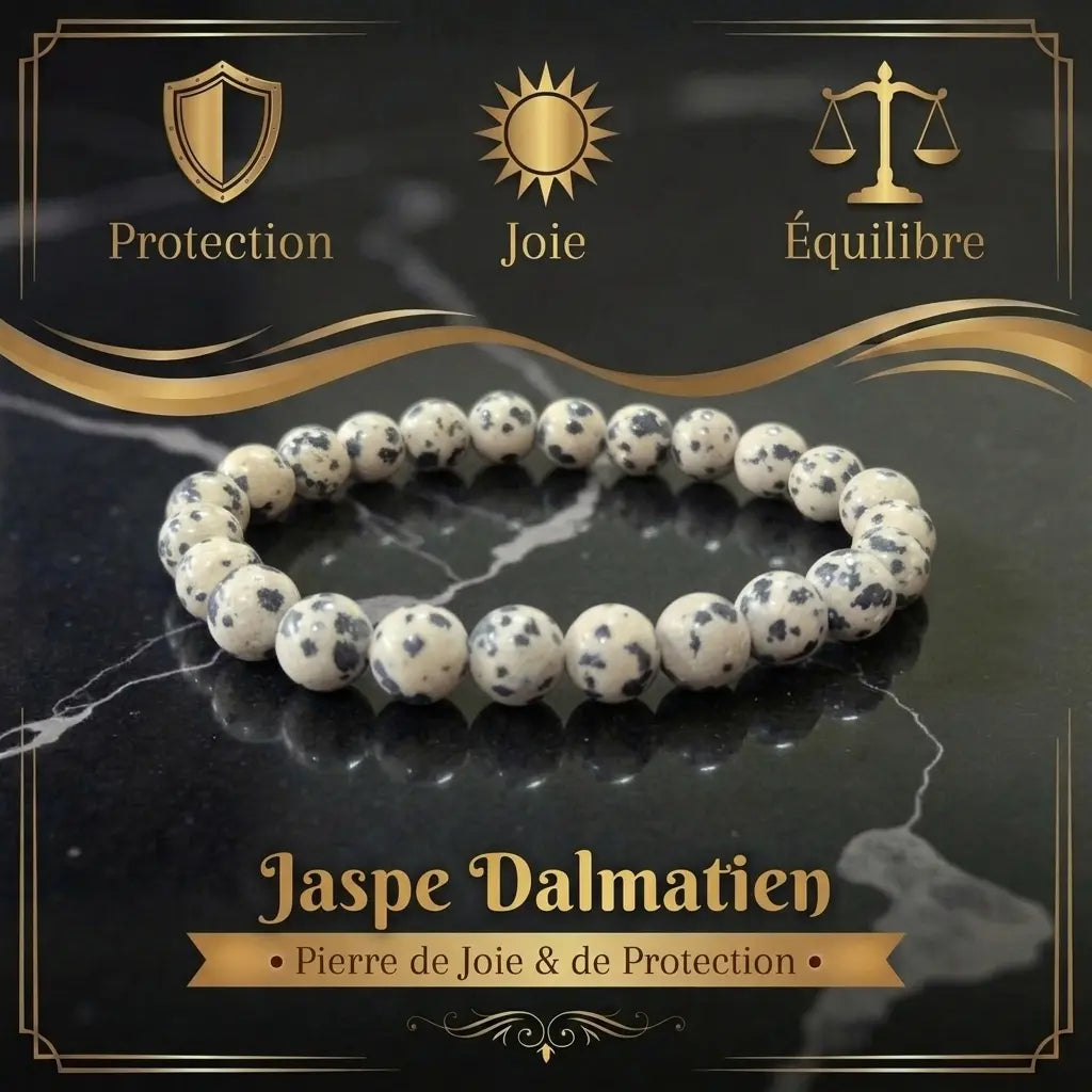 Bracelet en Jaspe Dalmatien La Boutique du Dragon