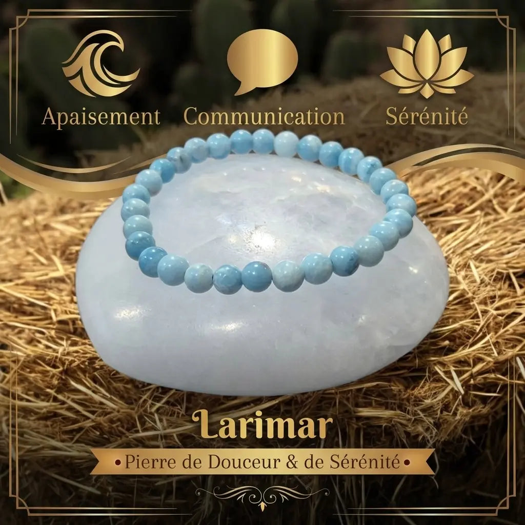 Bracelet en Larimar La Boutique du Dragon