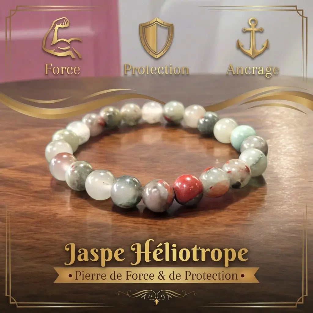 Bracelet en Jaspe Héliotrope La Boutique du Dragon