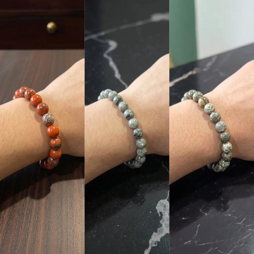 Bracelet en Jaspe Bréchique La Boutique du Dragon