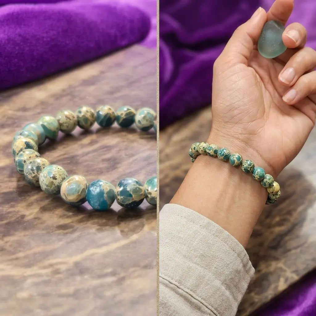 Bracelet en Jaspe Serpent Vert La Boutique du Dragon