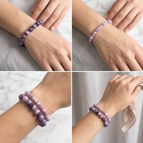 Bracelet Améthyste Rubanée La Boutique du Dragon