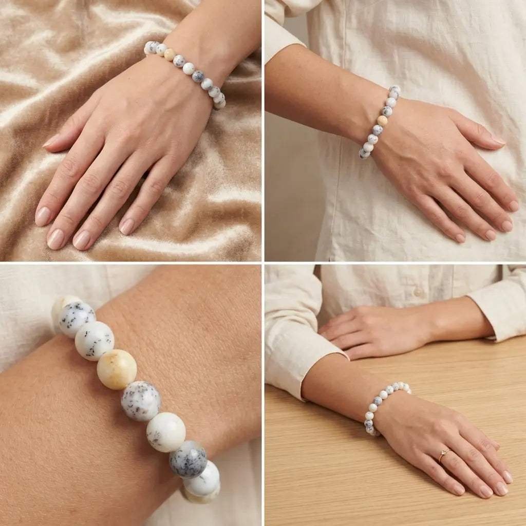 Bracelet en Opale Dendrite La Boutique du Dragon