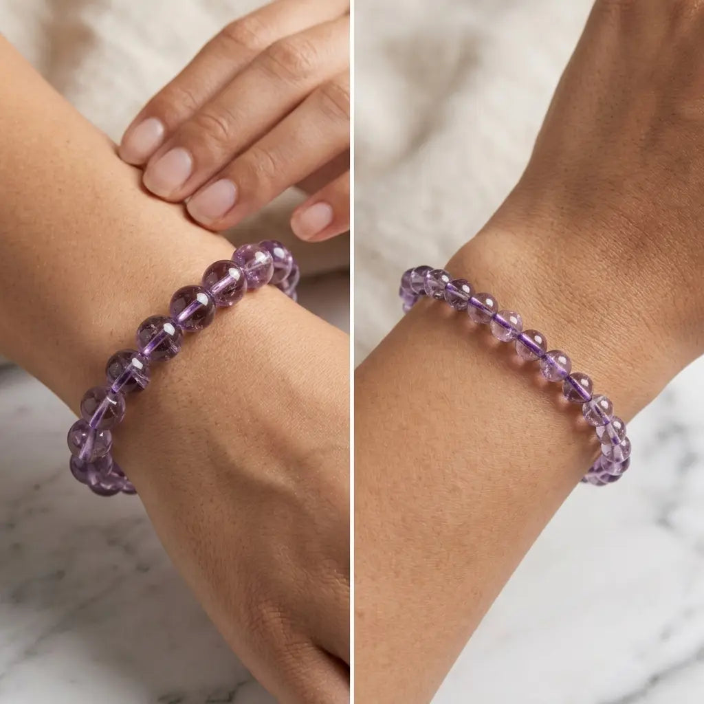 Bracelet Améthyste Lavande La Boutique du Dragon
