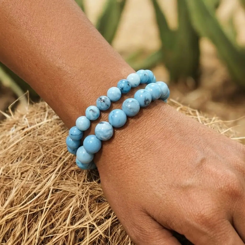 Bracelet en Larimar La Boutique du Dragon