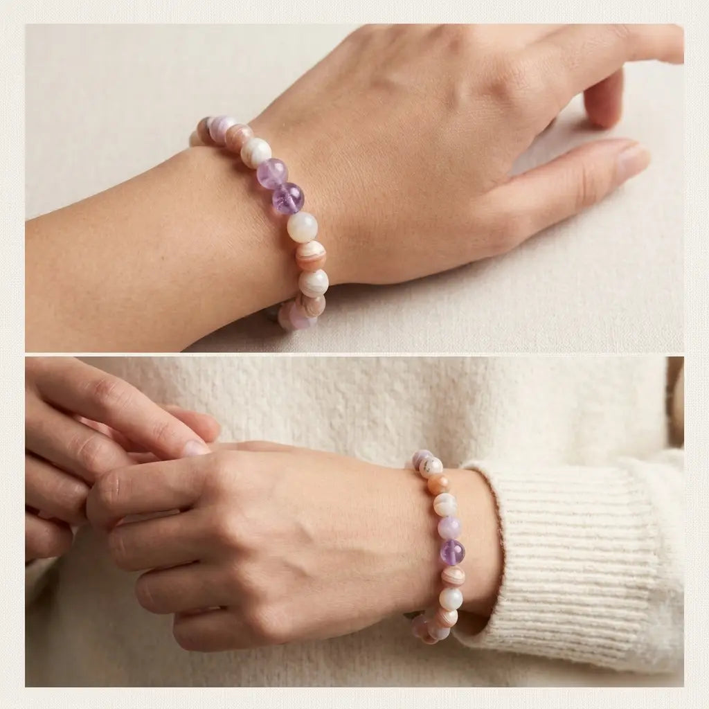 Bracelet en Améthyste Crazy Lace La Boutique du Dragon