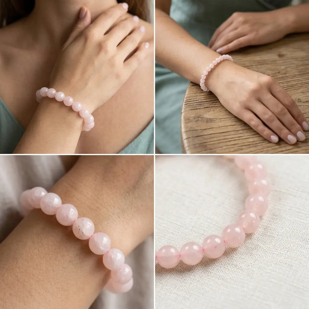 Bracelet en Quartz Rose La Boutique du Dragon