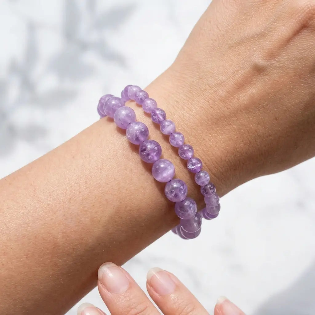 Bracelet Améthyste Lavande La Boutique du Dragon