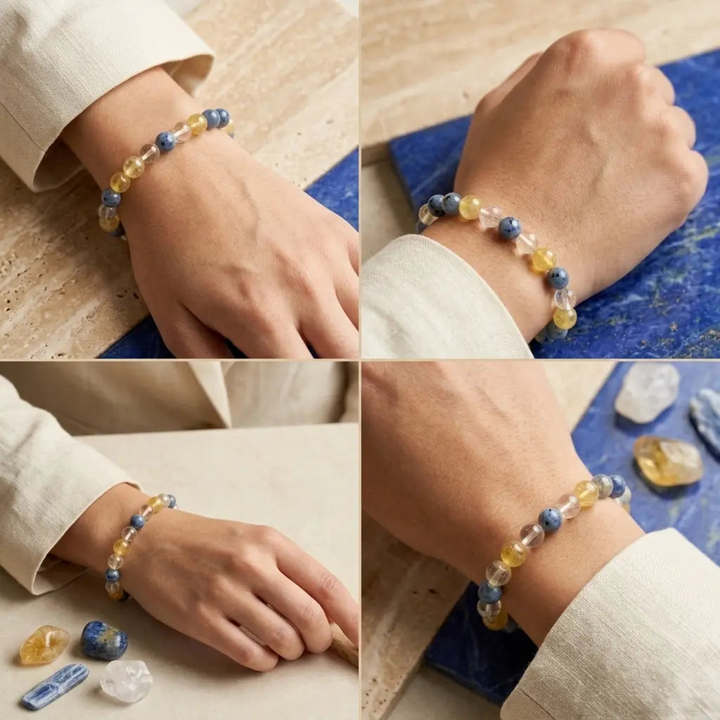Soleil Bleu – Bracelet Création La Boutique du Dragon