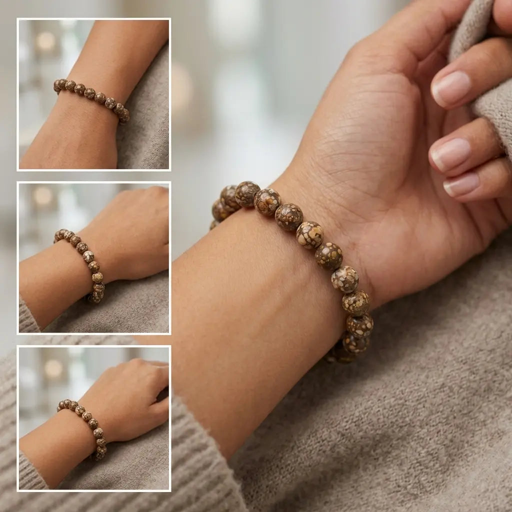 Bracelet en Opale Brune La Boutique du Dragon