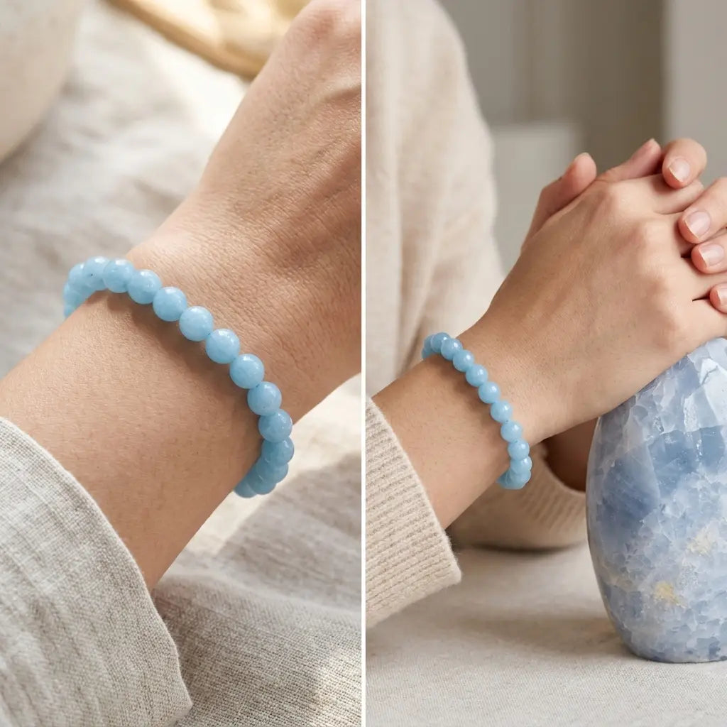 Bracelet en Quartz Bleu La Boutique du Dragon