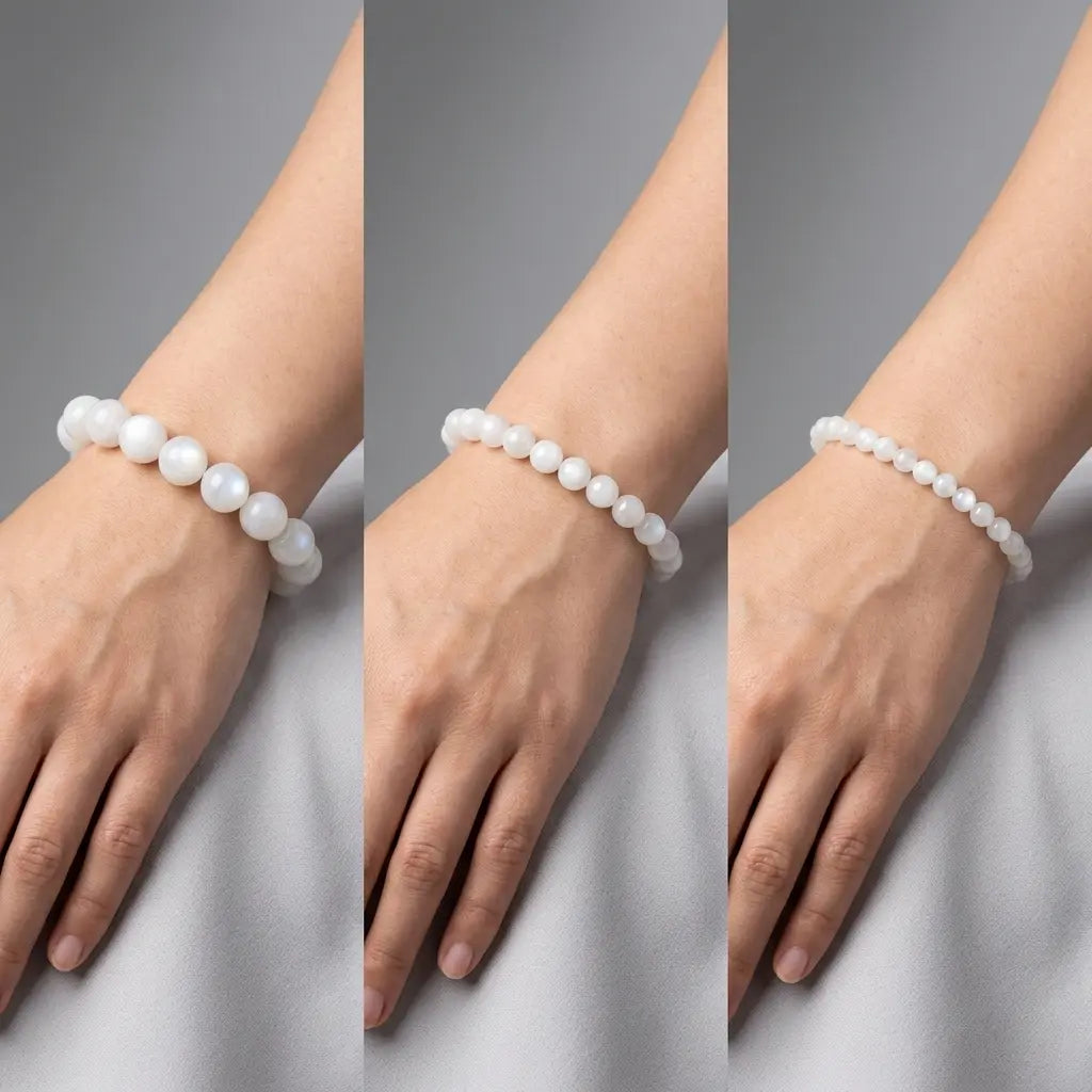 Bracelet en Péristérite Blanche La Boutique du Dragon