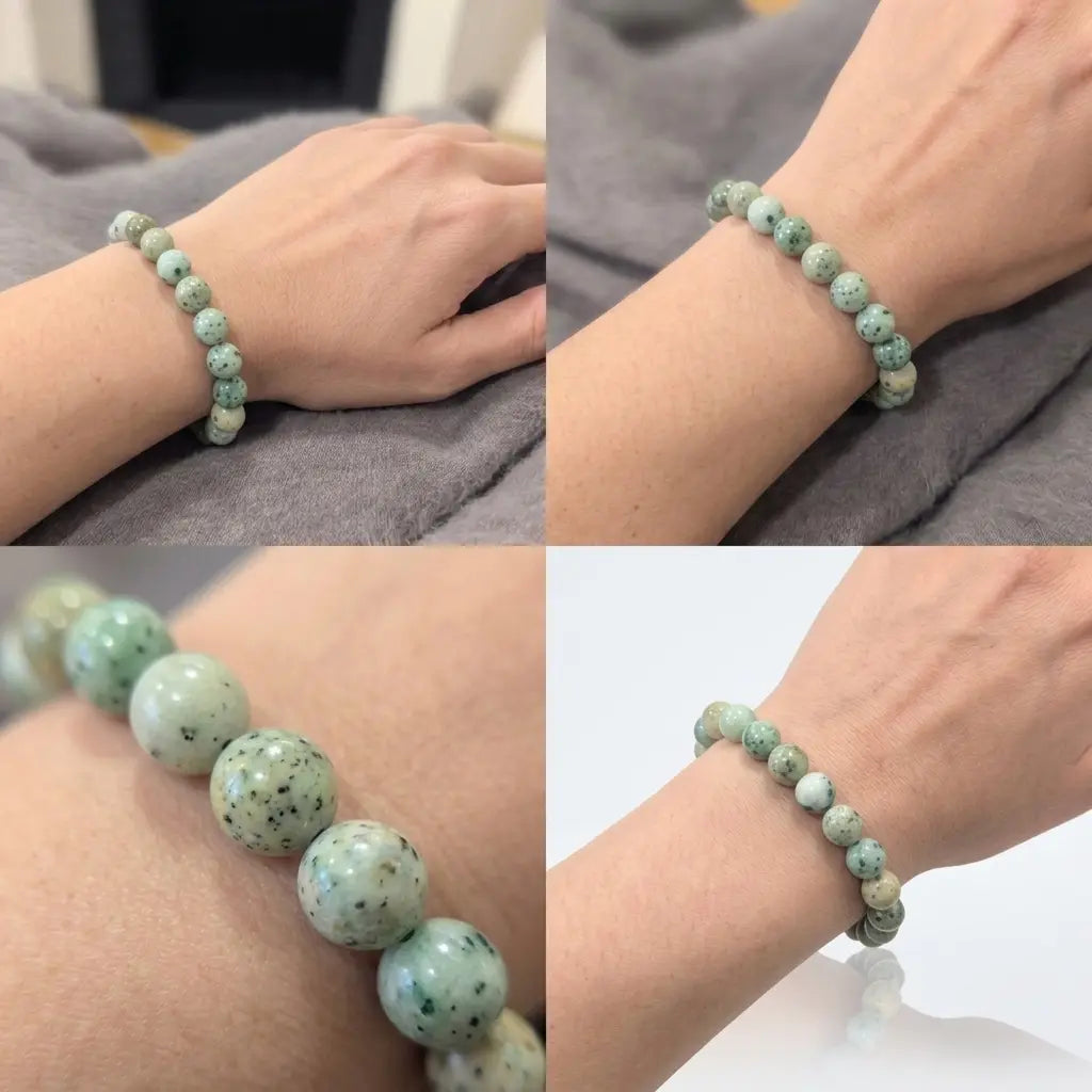 Bracelet en Jaspe Kiwi La Boutique du Dragon