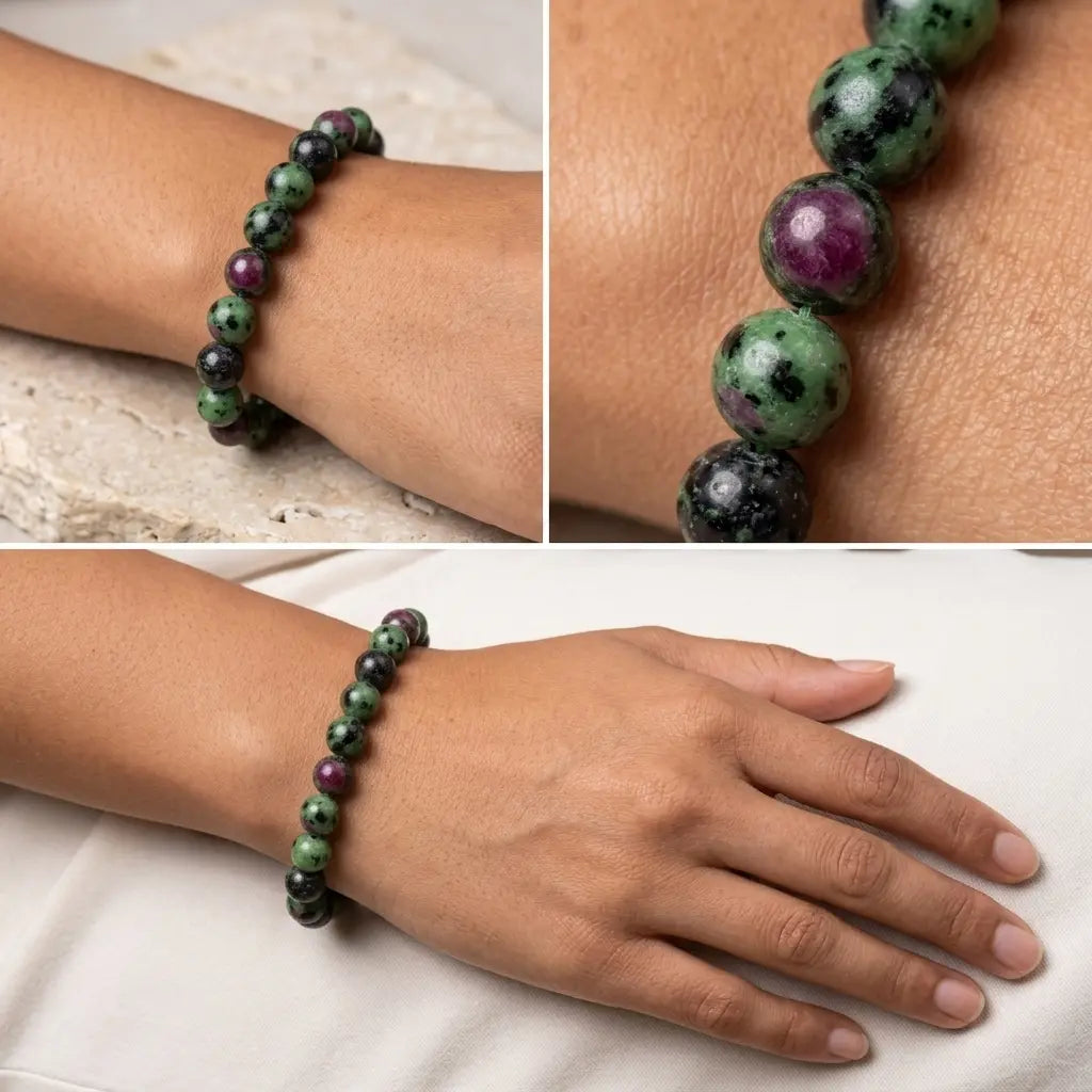 Bracelet en Rubis sur Zoïsite La Boutique du Dragon