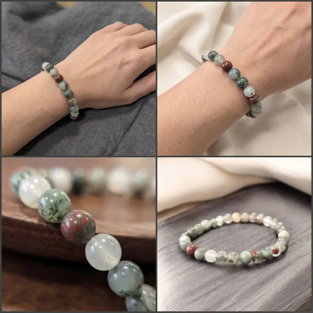 Bracelet en Jaspe Héliotrope La Boutique du Dragon