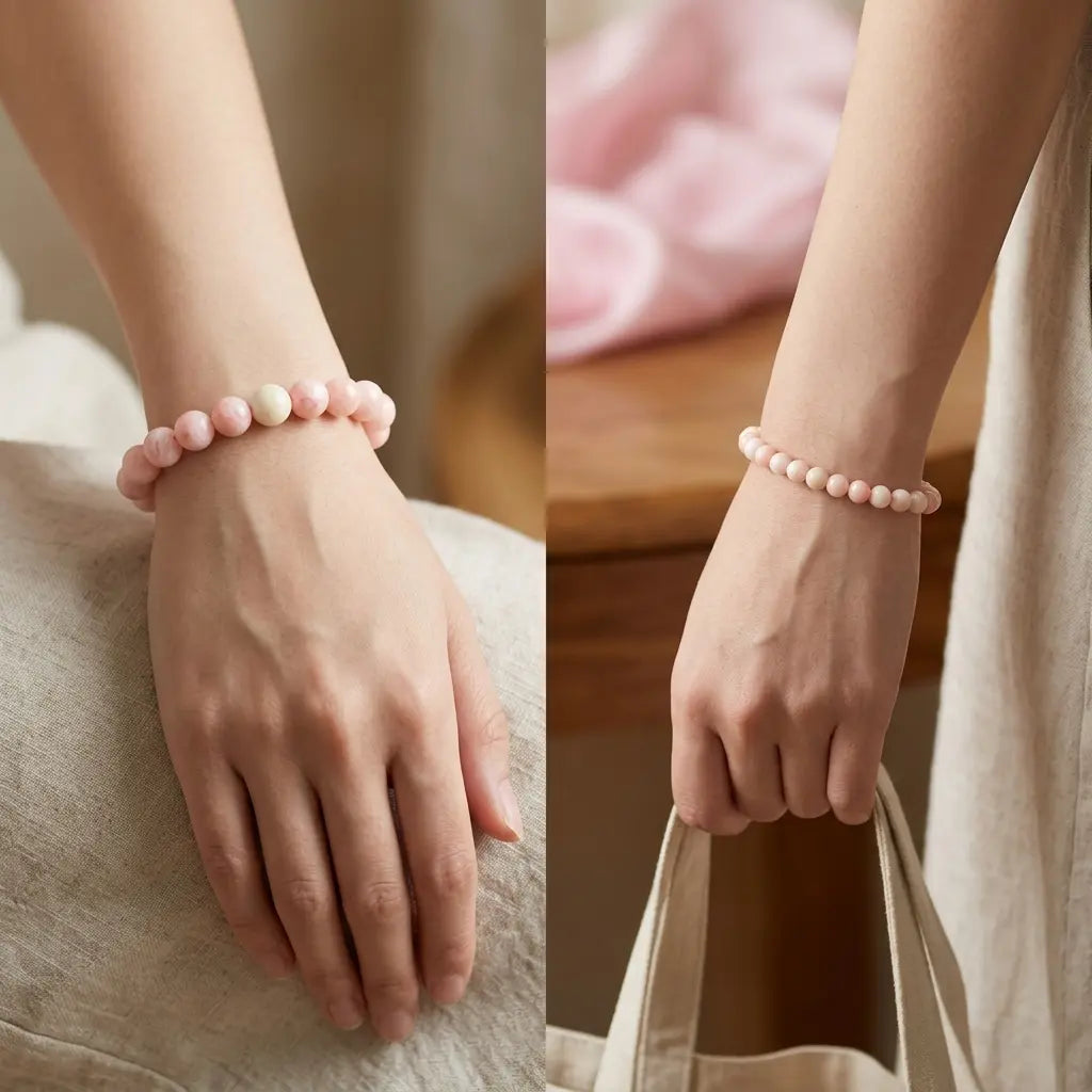 Bracelet en Opale Rose La Boutique du Dragon