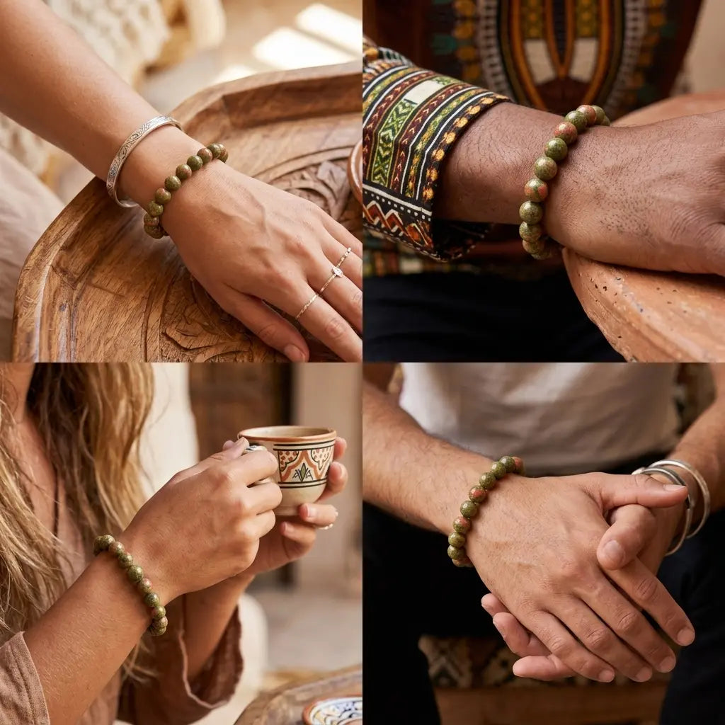 Bracelet en Unakite La Boutique du Dragon