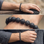 Bracelet en Pierre de Lave La Boutique du Dragon