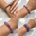 Bracelet en Améthystes Foncées La Boutique du Dragon