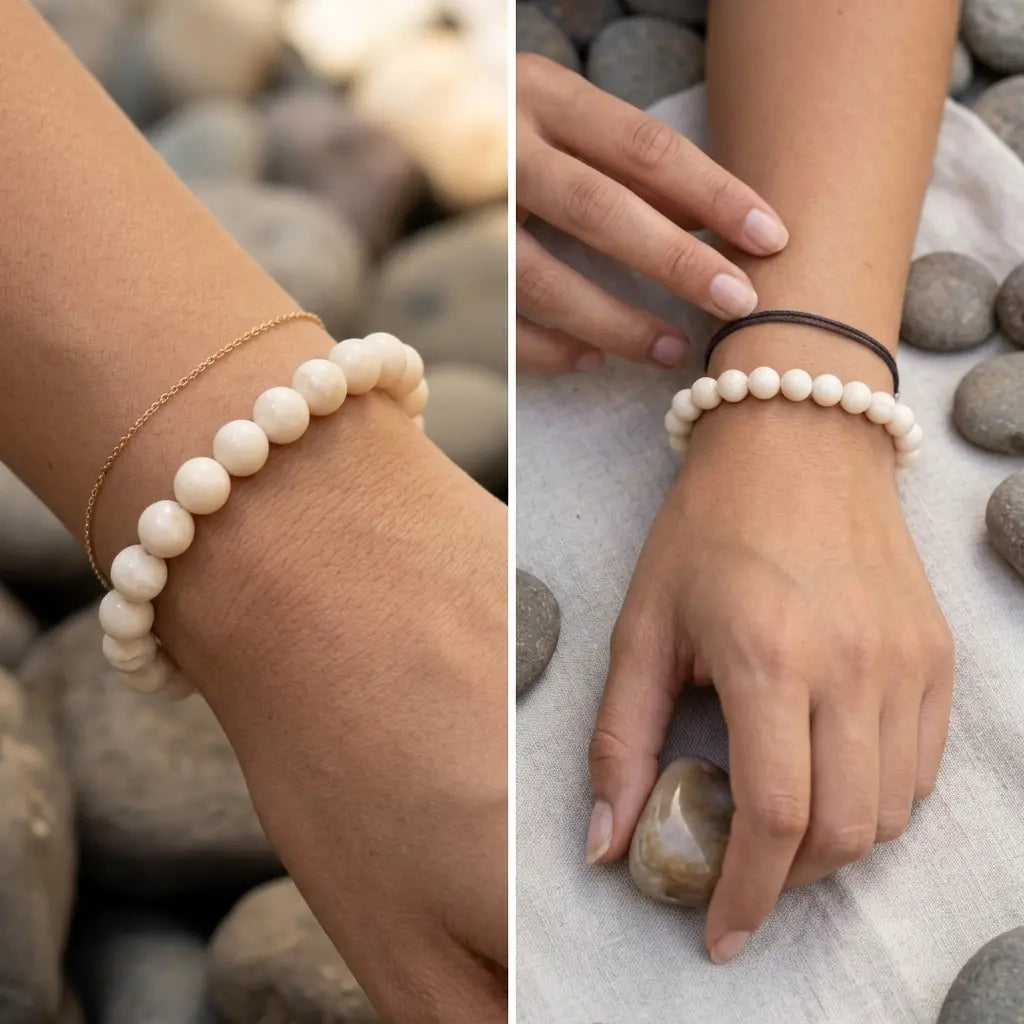 Bracelet en River Stone La Boutique du Dragon