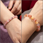 Bracelet en Quartz Hématoïde (Fraise) La Boutique du Dragon