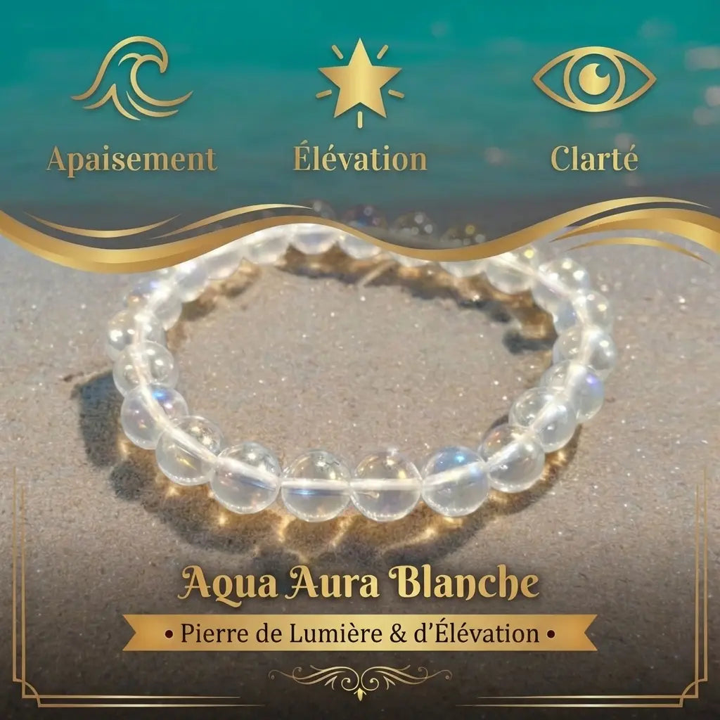 Bracelet en Aqua Aura La Boutique du Dragon
