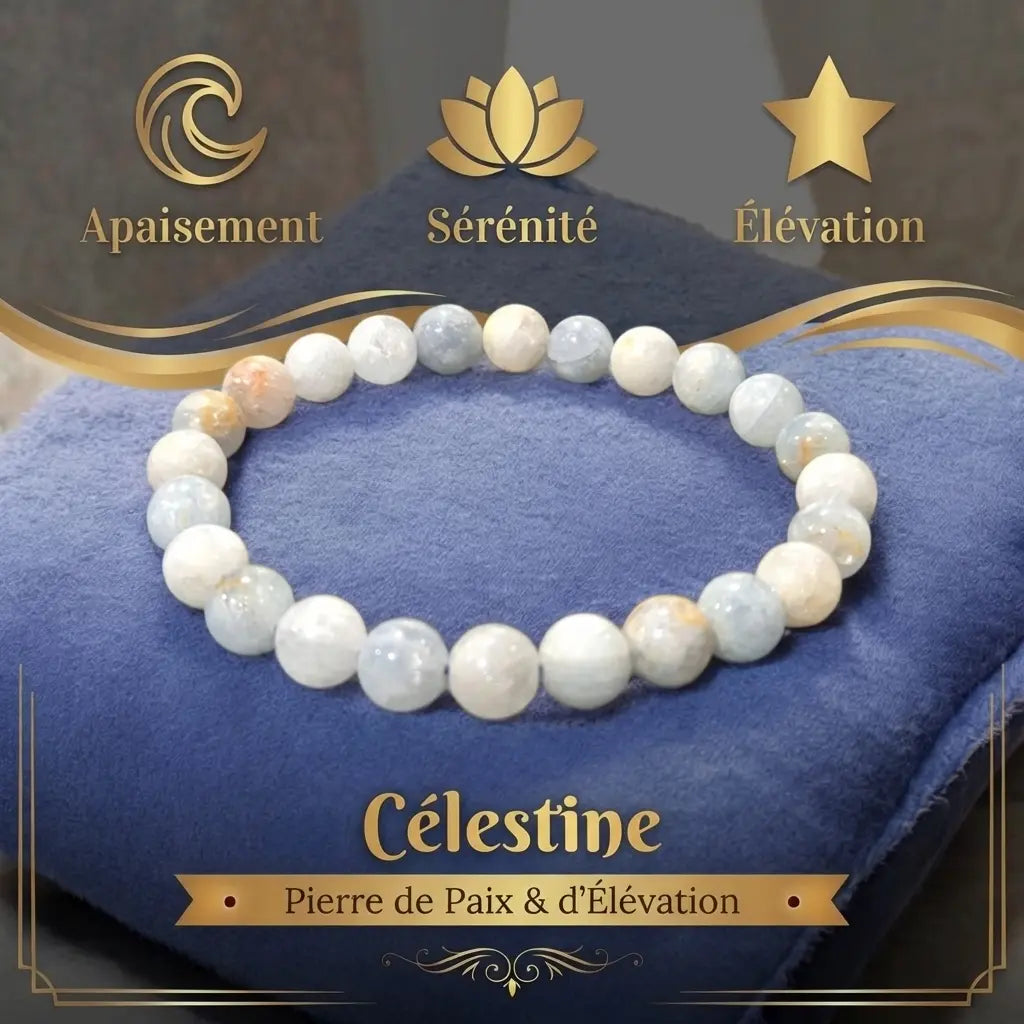 Bracelet en Célestine La Boutique du Dragon