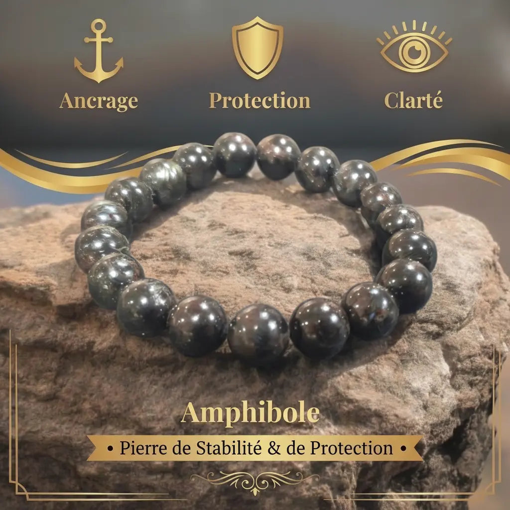 Bracelet en Amphibole La Boutique du Dragon