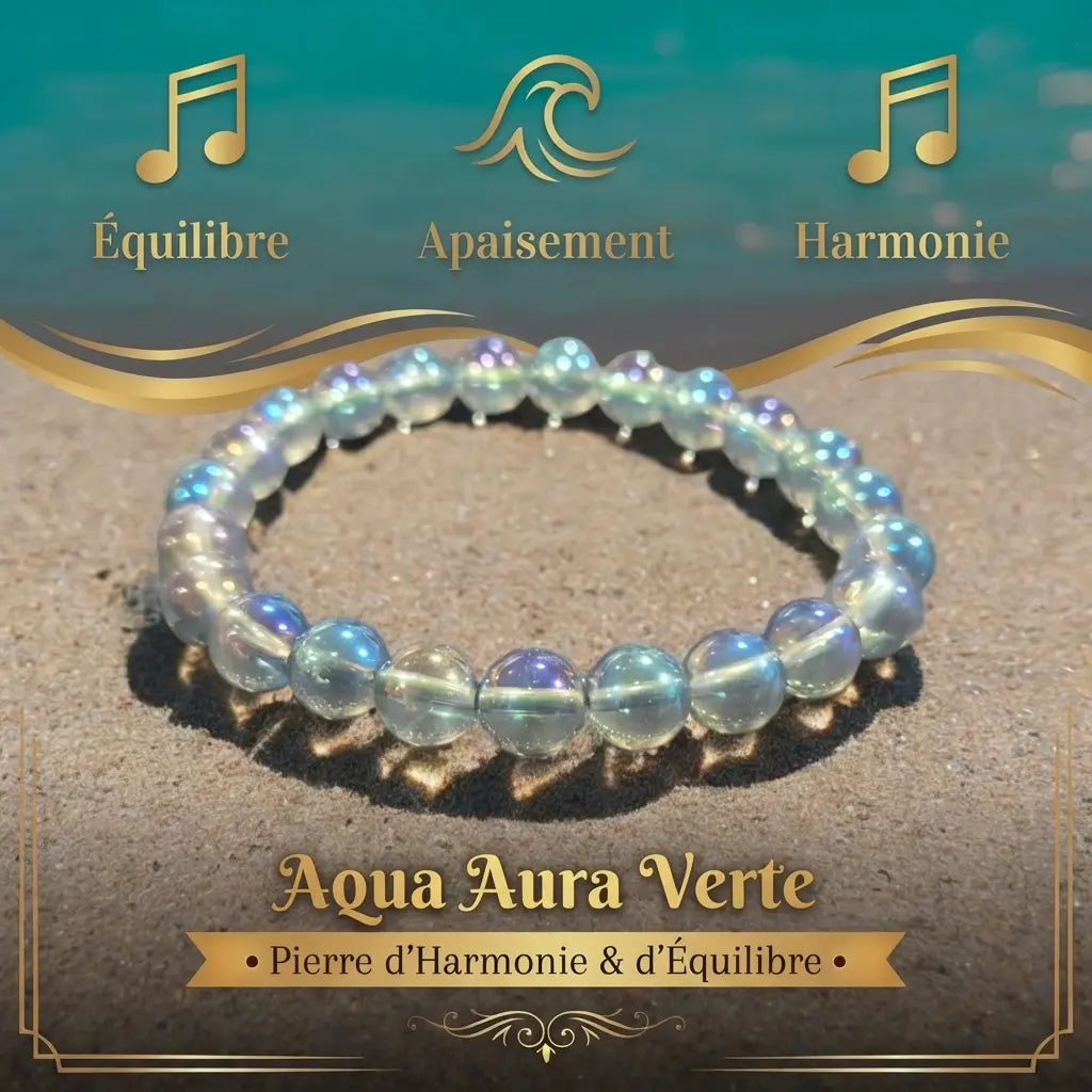 Bracelet en Aqua Aura La Boutique du Dragon