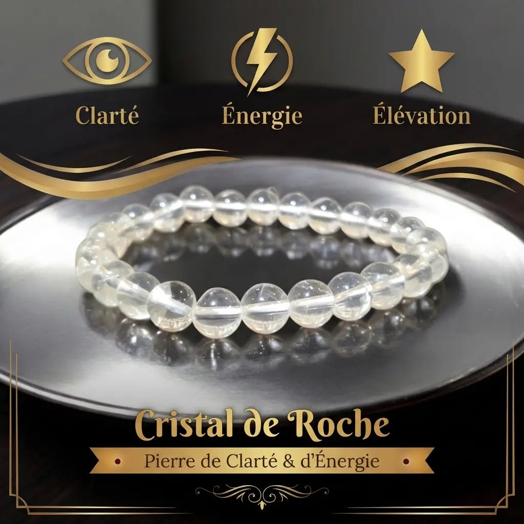 Bracelet en Cristal de roche La Boutique du Dragon
